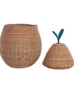 Aufbewahrungskorb Rattan Natur Birnenform 77 Cm Vagsoy