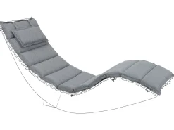 Auflage Fur Gartenliege Brescia Grau 180 X 60 X 5 Cm