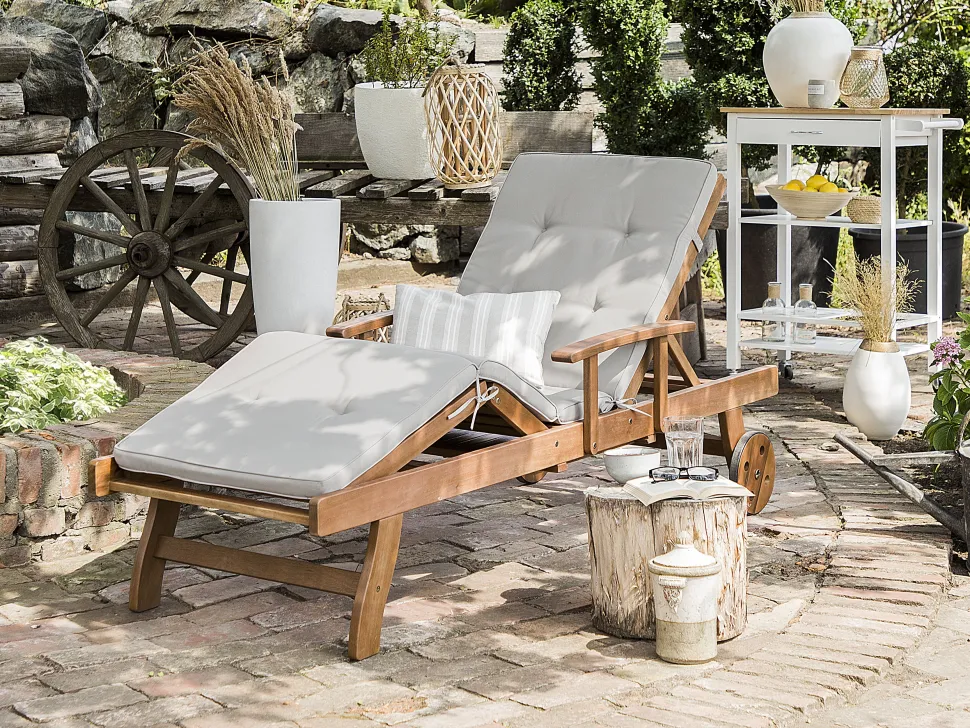 Auflage Fur Gartenliege Toscana/Java Grau-Beige 188 X 59 X 5 Cm