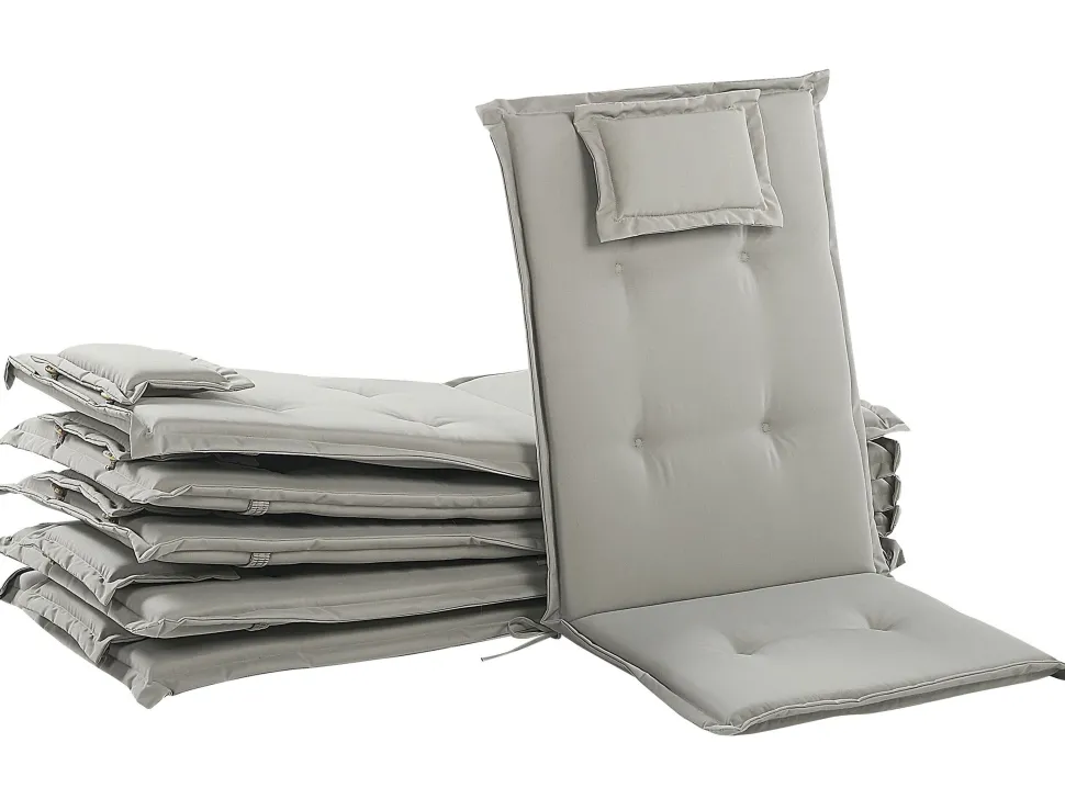 Auflage Fur Gartenstuhl 6Er Set Grau-Beige Toscana/Java