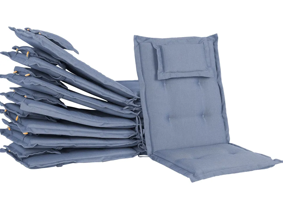 Auflage Fur Gartenstuhl 8Er Set Blau Maui