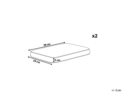 Auflagen 2Er Set Fur Gartenstuhl Fiji Gelbes Muster 29 X 38 X 5 Cm