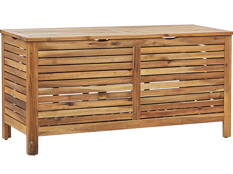 Auflagenbox Akazienholz Hellbraun 130 X 48 Cm Riviera