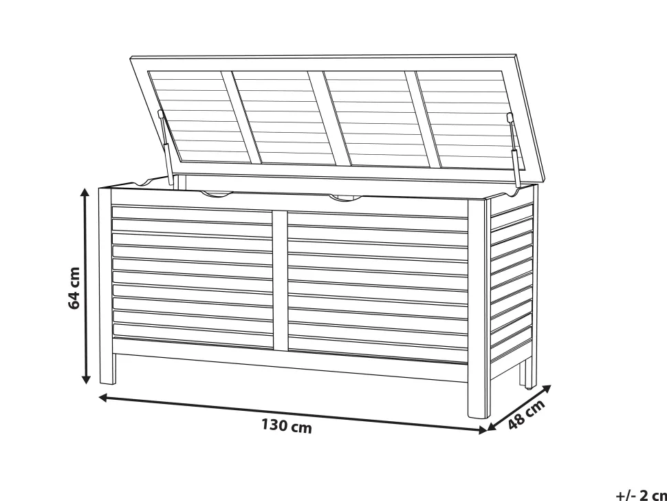 Auflagenbox Akazienholz Hellbraun 130 X 48 Cm Riviera