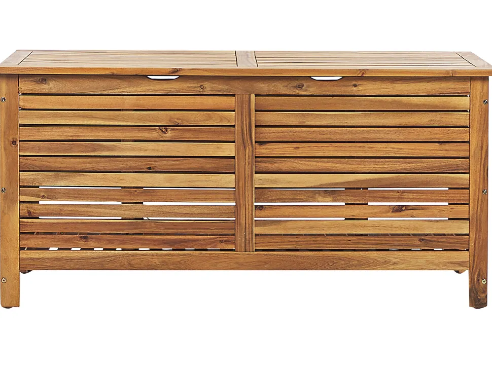 Auflagenbox Akazienholz Hellbraun 130 X 48 Cm Riviera