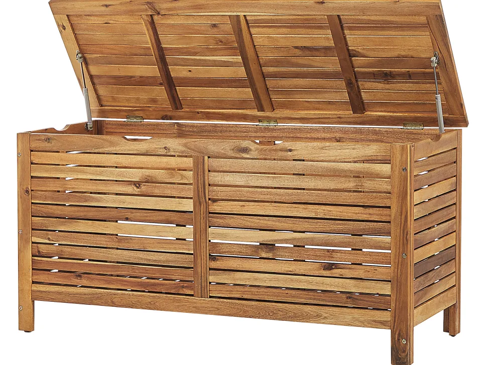 Auflagenbox Akazienholz Hellbraun 130 X 48 Cm Riviera
