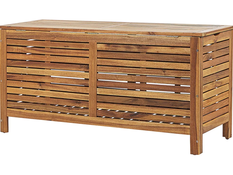 Auflagenbox Akazienholz Hellbraun 130 X 48 Cm Riviera