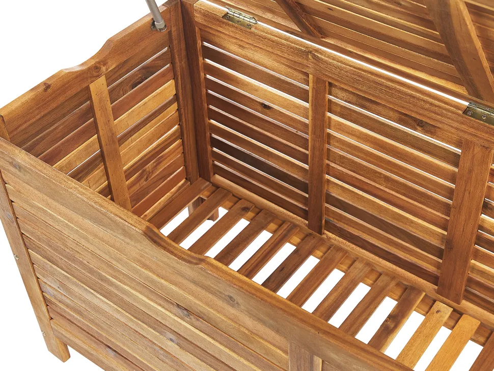 Auflagenbox Akazienholz Hellbraun 130 X 48 Cm Riviera