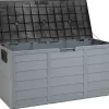 Auflagenbox Kunststoff Beige / Schwarz 112 X 50 Cm Locarno