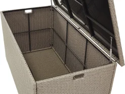 Auflagenbox Rattan Taupe 155 X 75 Cm Modena