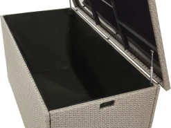 Auflagenbox Rattan Taupe 155 X 75 Cm Modena
