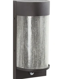 Ausenwandleuchte Led Metall Schwarz Mit Bewegungsmelder 35 Cm Rechteckig Pheppie