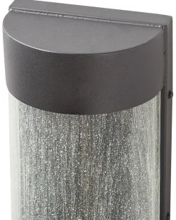 Ausenwandleuchte Led Metall Schwarz Mit Bewegungsmelder 35 Cm Rechteckig Pheppie