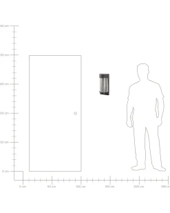 Ausenwandleuchte Led Metall Schwarz Mit Bewegungsmelder 35 Cm Rechteckig Pheppie