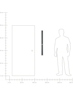 Ausenwandleuchte Led Metall Schwarz Mit Bewegungsmelder 100 Cm Rechteckig Savane