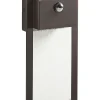 Ausenwandleuchte Led Metall Schwarz Mit Bewegungsmelder 33 Cm Rechteckig Elliot