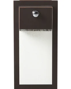 Ausenwandleuchte Led Metall Schwarz Mit Bewegungsmelder 33 Cm Rechteckig Elliot