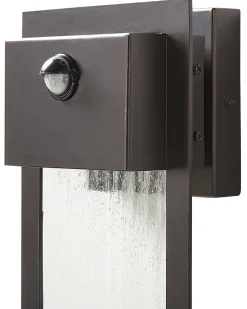 Ausenwandleuchte Led Metall Schwarz Mit Bewegungsmelder 33 Cm Rechteckig Elliot