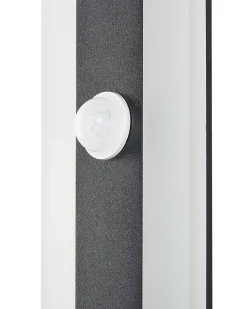 Ausenwandleuchte Led Metall Schwarz Mit Bewegungsmelder 60 Cm Rechteckig Savane