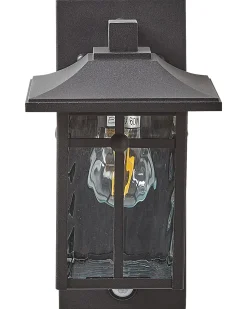 Ausenwandleuchte Metall Schwarz Mit Bewegungssensor 30 Cm Teviot