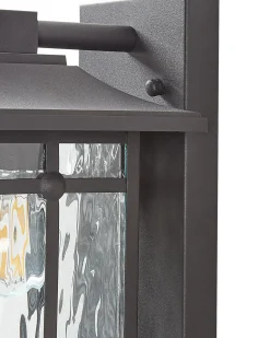 Ausenwandleuchte Metall Schwarz Mit Bewegungssensor 30 Cm Teviot