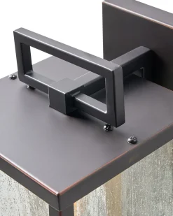 Ausenwandleuchte Metall Schwarz Mit Bewegungsmelder 37 Cm Rechteckig Gala