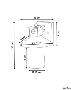 Ausenwandleuchte Mit Bewegungssensor Schwarz 30 Cm Goodie