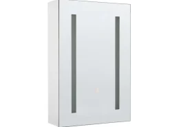 Bad Spiegelschrank Weis / Silber Mit Led-Beleuchtung 40 X 60 Cm Cameron