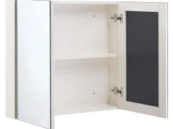 Bad Spiegelschrank Weis / Silber 80 X 70 Cm Navarra