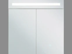 Bad Spiegelschrank Weis / Silber Mit Led-Beleuchtung 60 X 60 Cm Jaramillo