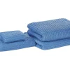 Badehandtuch Set Baumwolle Blau 4-Teilig Areora