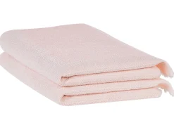 Badehandtuch Set Frottee Baumwolle Pastellrosa 2-Teilig Atiu