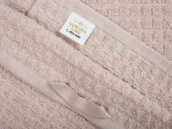 Badehandtuch Set Frottee Baumwolle Rosa 4-Teilig Atai