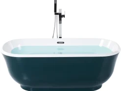 Badewanne Freistehend Blaugrun Oval 170 X 77 Cm Tesoro
