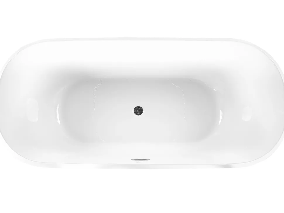 Badewanne Freistehend Marineblau Oval 170 X 77 Cm Tesoro