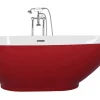 Badewanne Freistehend Rot Oval 170 X 80 Cm Guiana