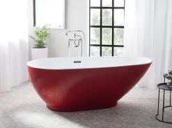 Badewanne Freistehend Rot Oval 170 X 80 Cm Guiana
