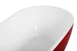 Badewanne Freistehend Rot Oval 170 X 80 Cm Guiana