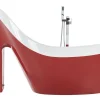 Badewanne Freistehend Rot-Weis High Heel 180 X 80 Cm Coco