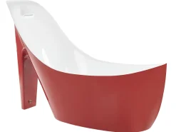 Badewanne Freistehend Rot-Weis High Heel 180 X 80 Cm Coco