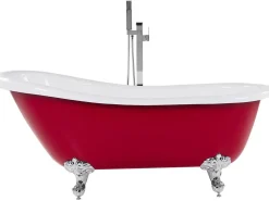 Badewanne Freistehend Rot Oval 153 X 77 Cm Cayman