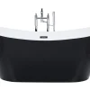 Badewanne Freistehend Schwarz Oval 180 X 78 Cm Antigua