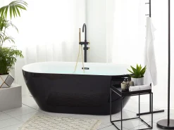 Badewanne Freistehend Schwarz Oval 150 X 75 Cm Carrera