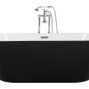 Badewanne Freistehend Schwarz-Weis Oval 170 X 70 Cm Cabritos