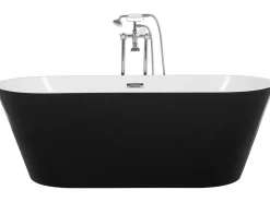 Badewanne Freistehend Schwarz-Weis Oval 170 X 70 Cm Cabritos