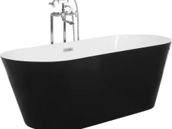 Badewanne Freistehend Schwarz-Weis Oval 170 X 70 Cm Cabritos