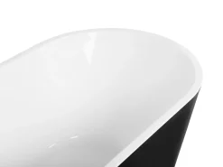 Badewanne Freistehend Schwarz-Weis Oval 170 X 70 Cm Cabritos