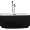 Badewanne Freistehend Schwarz Oval 150 X 75 Cm Nevis