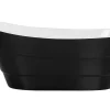 Badewanne Freistehend Schwarz Oval 170 X 73 Cm Buenavista