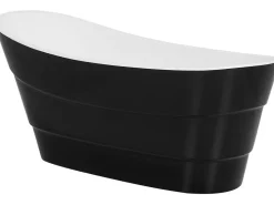 Badewanne Freistehend Schwarz Oval 170 X 73 Cm Buenavista